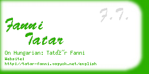 fanni tatar business card